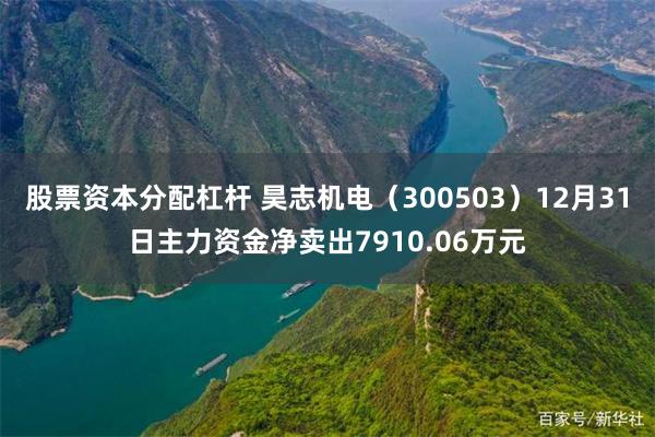 股票资本分配杠杆 昊志机电（300503）12月31日主力资金净卖出7910.06万元